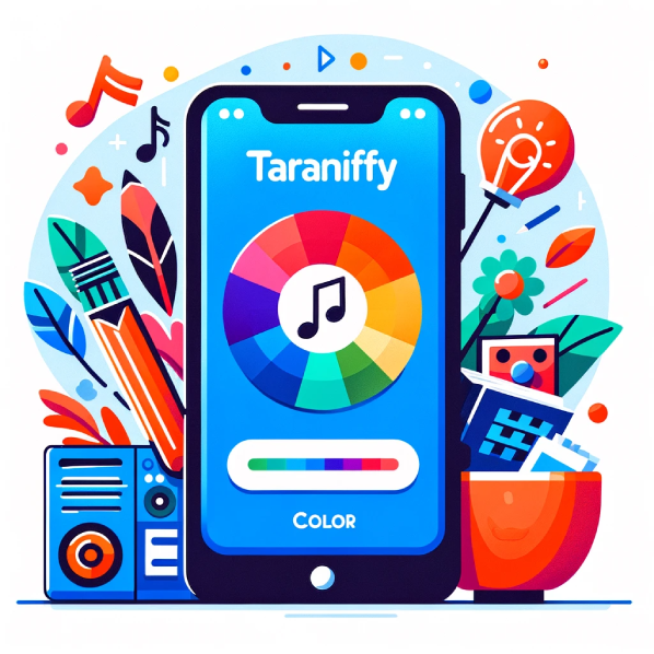 Taranify app open on the screen, displaying a color quiz